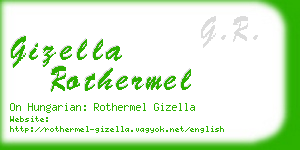 gizella rothermel business card